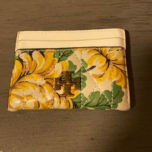 Tory Burch Floral Card Case Wallet